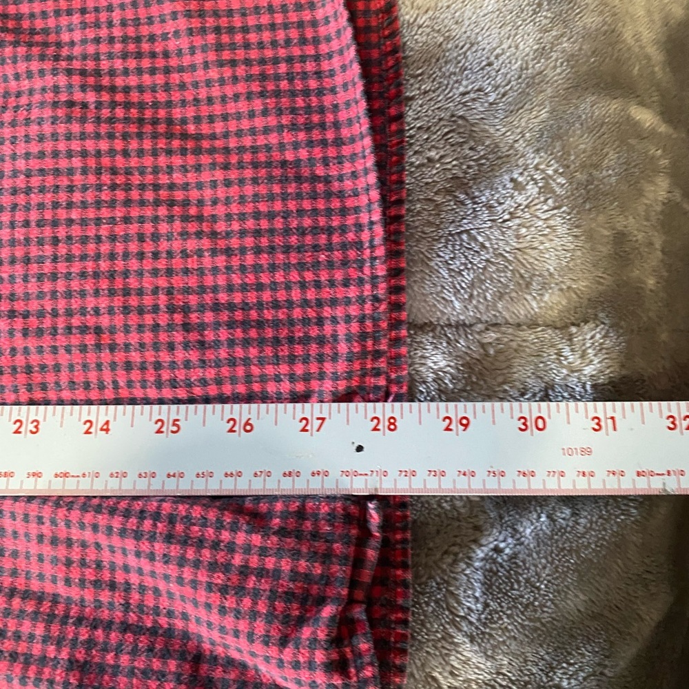 Red Checkered Womens Shirt with Embroidery (920) - Picture 10 of 12